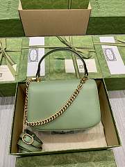 Gucci Blondie Small Top Handle Green Leather 11912 - 5