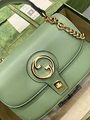 Gucci Blondie Small Top Handle Green Leather 11912 - 6