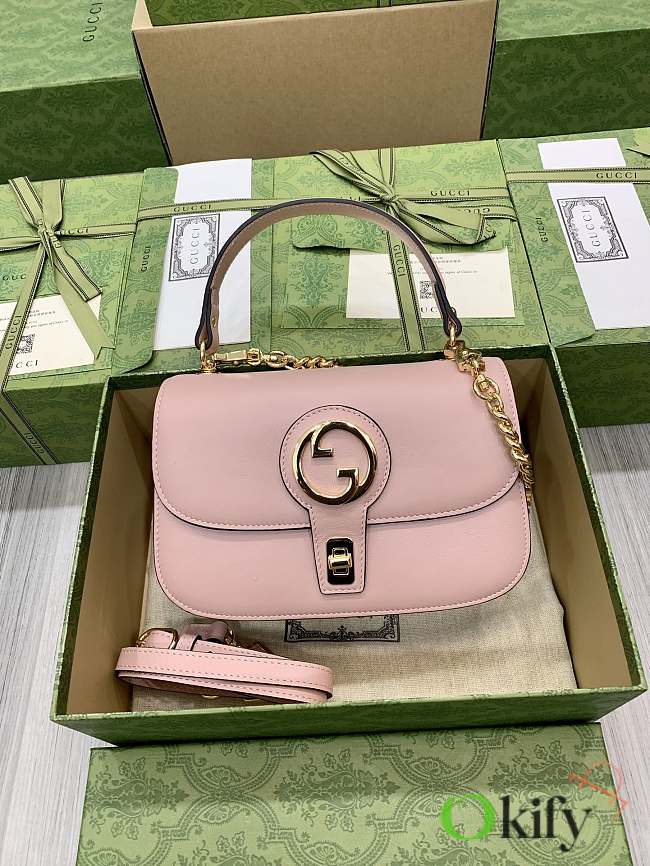 Gucci Blondie Small Top Handle Pink Leather 11913 - 1