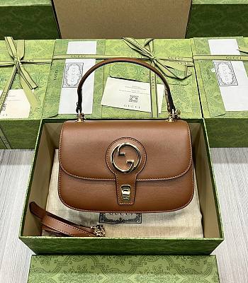 Gucci Blondie Small Top Handle Brown Leather 11911