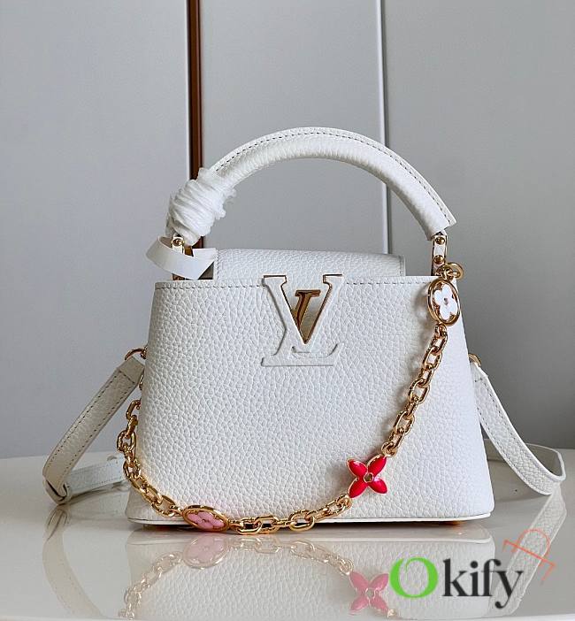 Louis Vuitton Capucines Mini 21 White Taurillon Leather - 1