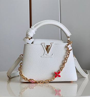 Louis Vuitton Capucines Mini 21 White Taurillon Leather