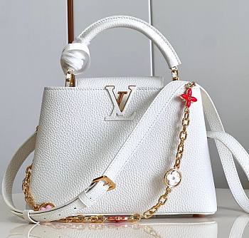 Louis Vuitton Capucines BB 27 White Taurillon Leather