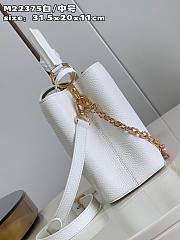 Louis Vuitton Capucines MM 31 White Taurillon Leather - 3