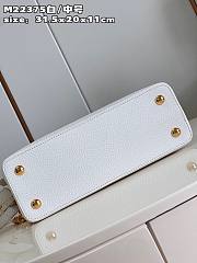 Louis Vuitton Capucines MM 31 White Taurillon Leather - 4