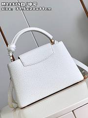 Louis Vuitton Capucines MM 31 White Taurillon Leather - 5