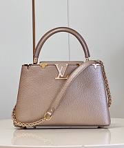 Louis Vuitton Capucines MM 31 Champagne Gold Leather - 1