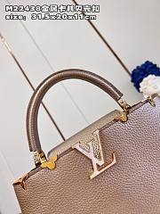 Louis Vuitton Capucines MM 31 Champagne Gold Leather - 5