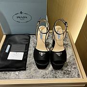 Prada high-heeled satin sandals black 11cm - 4