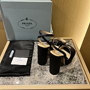 Prada high-heeled satin sandals black 11cm - 3