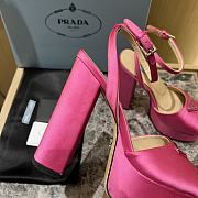 Prada high-heeled satin sandals pink 11cm - 4
