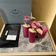 Prada high-heeled satin sandals pink 11cm - 5