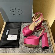Prada high-heeled satin sandals pink 11cm - 6