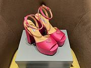 Prada high-heeled satin sandals pink 11cm - 1