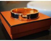 Okify Hermes Clic H Bracelet Black/ Gold - 1