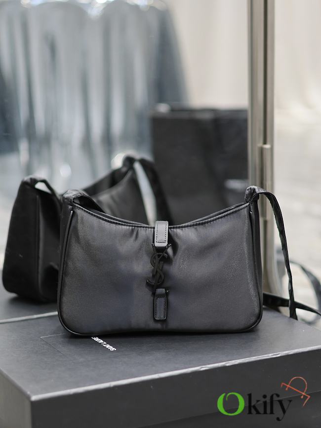 YSL Le5À7 Hobo Black Bag Black Hardware - 1