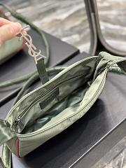 YSL Le5À7 Hobo Green Bag Silver Hardware - 6