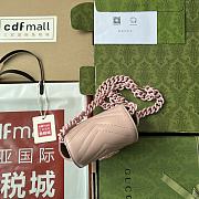 Gg Marmont Matelassé Belt Bag Pink - 3