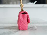 CC Mini Rectangular Flap Bag Pink Lambkin Light  - 5