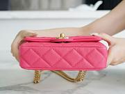 CC Mini Rectangular Flap Bag Pink Lambkin Light  - 4