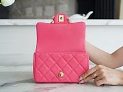 CC Mini Rectangular Flap Bag Pink Lambkin Light  - 3