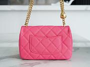 CC Mini Rectangular Flap Bag Pink Lambkin Light  - 2