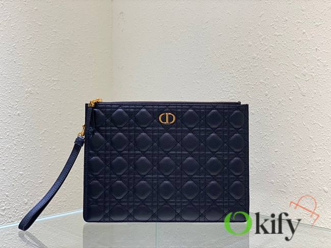 DIOR Large Caro Daily Pouch Blue 30 - 1