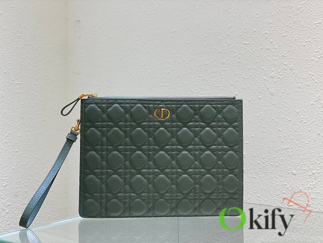 DIOR Large Caro Daily Pouch Green 30 - 1