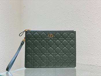 DIOR Large Caro Daily Pouch Green 30