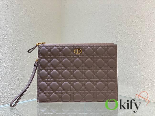 DIOR Large Caro Daily Pouch Brown  30 - 1