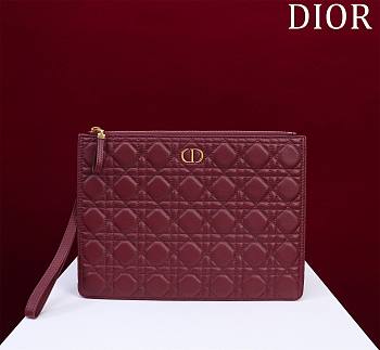 DIOR Large Caro Daily Pouch Red 30