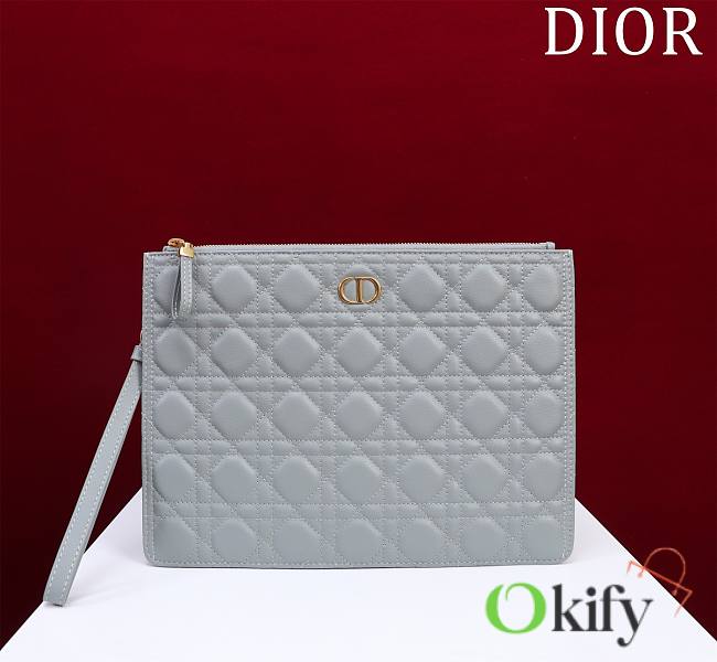 DIOR Large Caro Daily Pouch Grey 30 - 1
