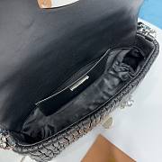 Okify Miumiu Crystal Cloque Nappa Leather Bag Black - 3