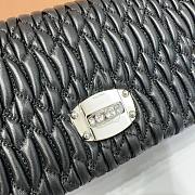Okify Miumiu Crystal Cloque Nappa Leather Bag Black - 6