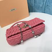 Okify Miumiu Crystal Cloque Nappa Leather Bag Pink - 2