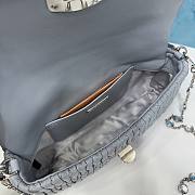 Okify Miumiu Crystal Cloque Nappa Leather Bag Gray - 6