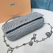 Okify Miumiu Crystal Cloque Nappa Leather Bag Gray - 5