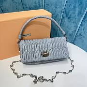 Okify Miumiu Crystal Cloque Nappa Leather Bag Gray - 4