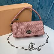 Okify Miumiu Crystal Cloque Nappa Leather Bag Light Pink - 1