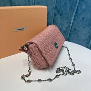 Okify Miumiu Crystal Cloque Nappa Leather Bag Light Pink - 6