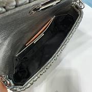 Okify Miumiu Crystal Cloque Nappa Leather Bag Silver - 4
