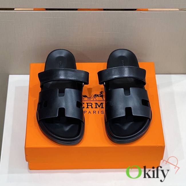 Hermès Chypre Sandals Black - 1