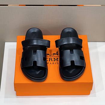 Hermès Chypre Sandals Black