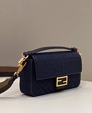 FENDI Baguette 27 Blue Bag - 5