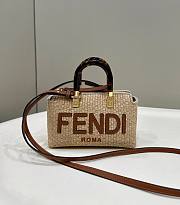 Okify Fendi By The Way Mini Natural Straw Small Boston Bag 20cm - 2