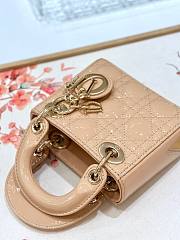 Okify Dior Micro Lady Bag Light Pink Patent Cannage Calfskin 12cm - 5