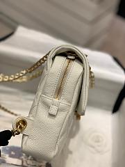 CC Caviar Quilted Multi Chain Backpack White  - 4