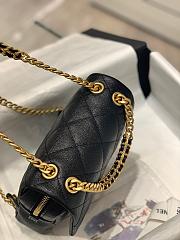 CC Caviar Quilted Multi Chain Backpack Black - 5