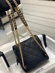 CC Caviar Quilted Multi Chain Backpack Black - 4