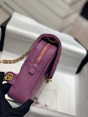 CC Caviar Quilted Multi Chain Backpack Purple - 6
